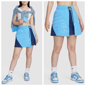 Nike Sportswear x Nike United Tracksuit Skirt Loose Fit Nylon Blue Size M NWT